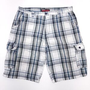 Airwalk Cargo Shorts Mens‎ Size 36 Plaid Y2K Skater